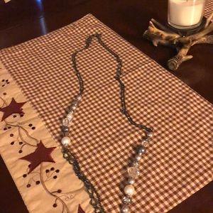 Brighton necklace, with faux pearls and crystals